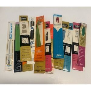 Vintage Metal Zipper Big Lot New Old Stock Various Sizes & Colors (14 Pieces)